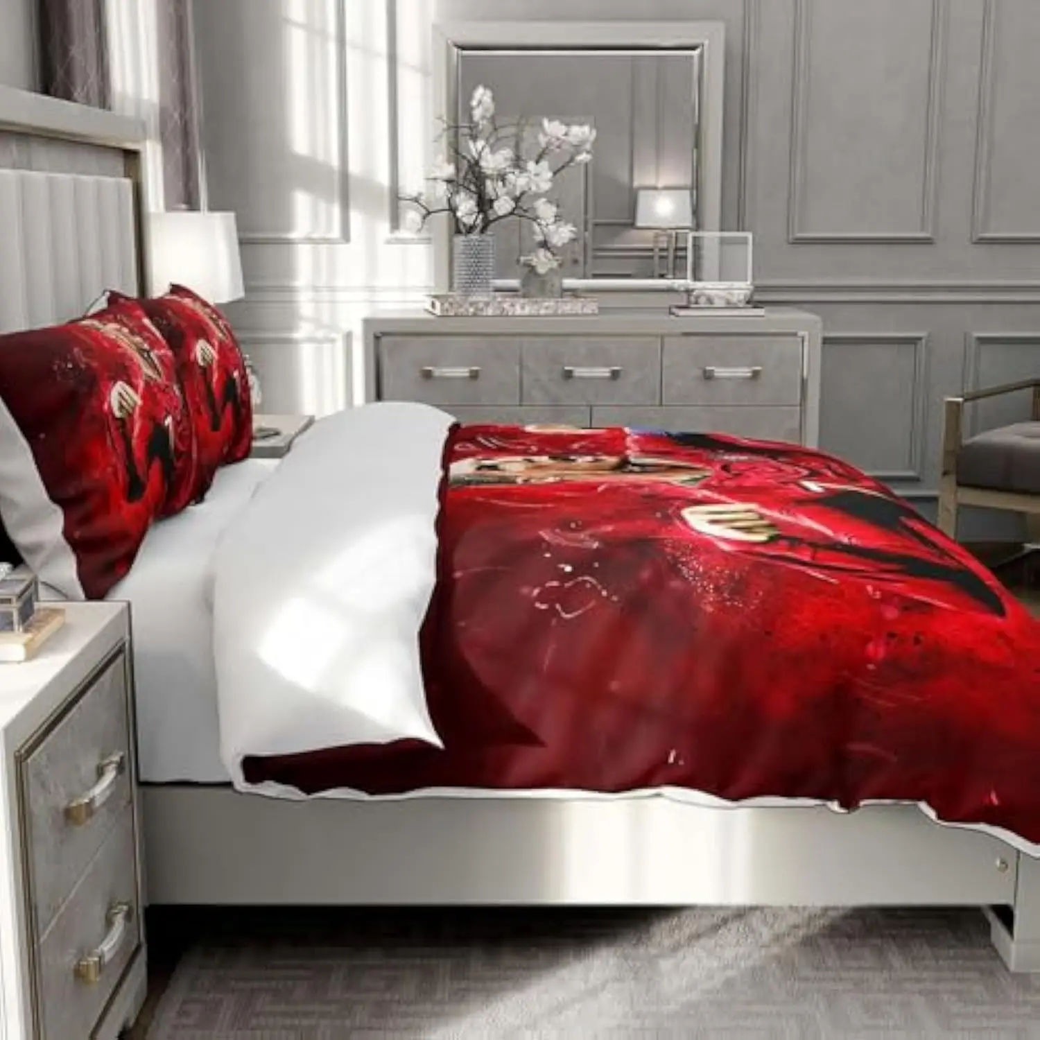 كرة القدم غطاء لحاف CR7 التوأم ستوكات 2 قطعة الاطفال حاف مجموعة غطاء لينة تنفس إغلاق كرة القدم التوأم طقم سرير غرفة نوم