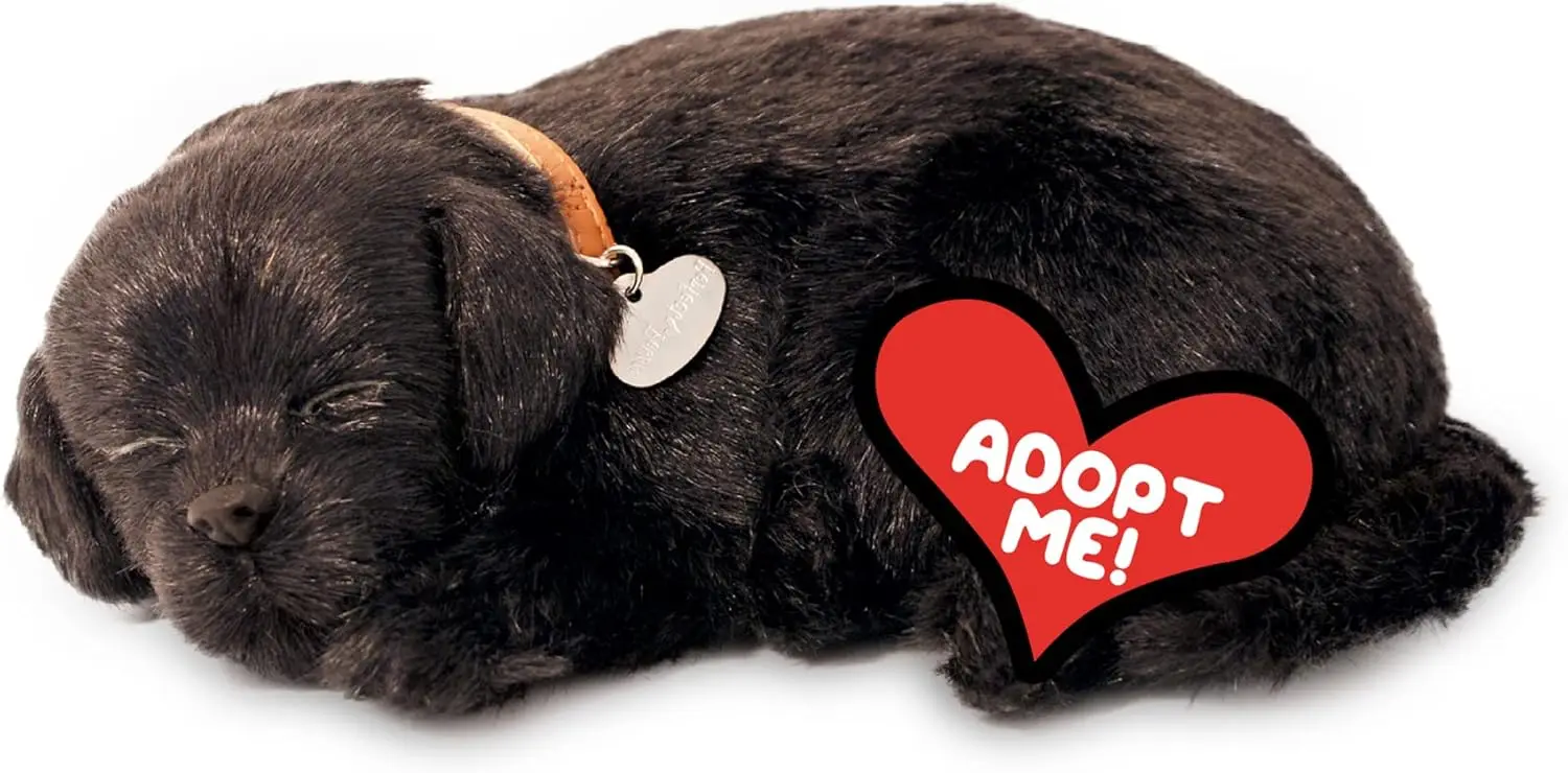 

Реалистичная интерактивная игрушка-собака породы черный лабрадор с искусственным мехом ручной работы, похожая на настоящую собаку-компаньон