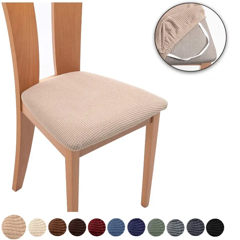 WaterProof Dining Room Chair Cover Seat Covers solid Colors Removable Washable Elastic Cushion Covers For Home Hotel