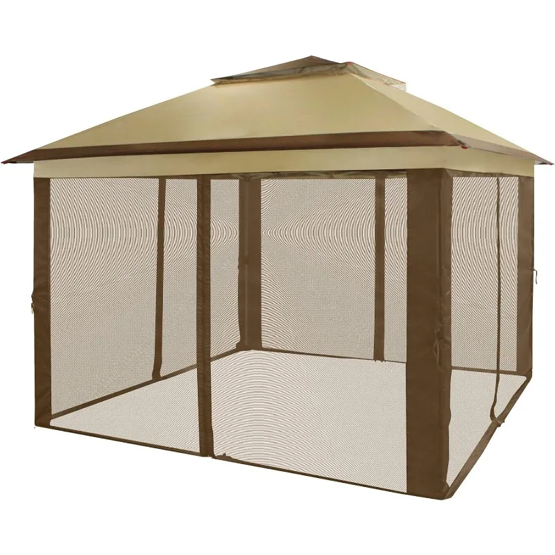 

CROWN SHADES 11x11 Outdoor Pop Up Gazebo Base 10X10 Patio Gazebos Patented Center Lock Quick Setup Newly Designed