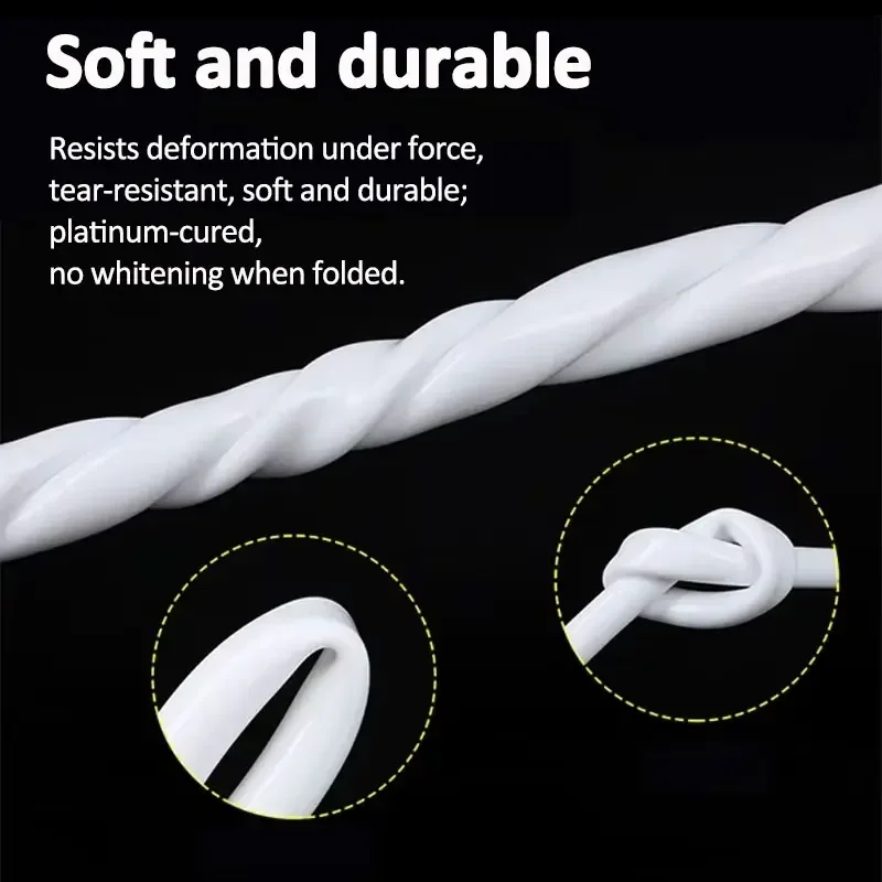 1-10m Food Grade White Silicone Rubber Hose Diameter 0.5/1/2/4/5/6/7/8/9/10/11/12/14/16/18/20/25/32mm Flexible Silicone Tube