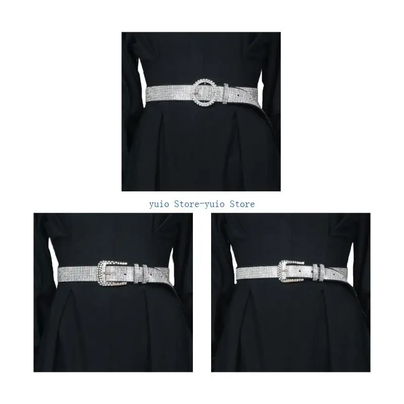 

X7XB Unique Teens Pin Buckle Belt Nightclub Adjustable Waist Straps