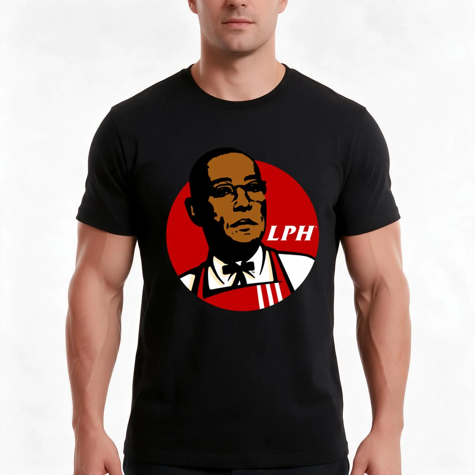Los Pollos Hermanos T-Shirt, Summer Casual Cotton Tee, Oversized Streetwear Tops, Vintage Graphic Print, Loose Fit Short Sleeve