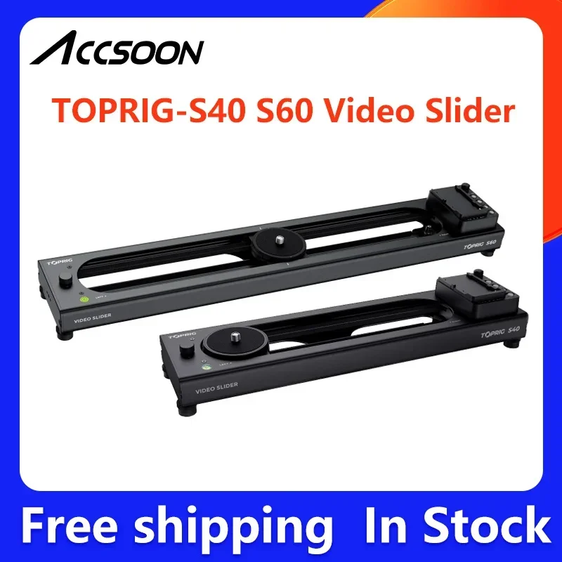 Accsoon TOPRIG S40 S60 Electric Camera Slider Electronic Control Track Follow Focus Shooting With Time Delay