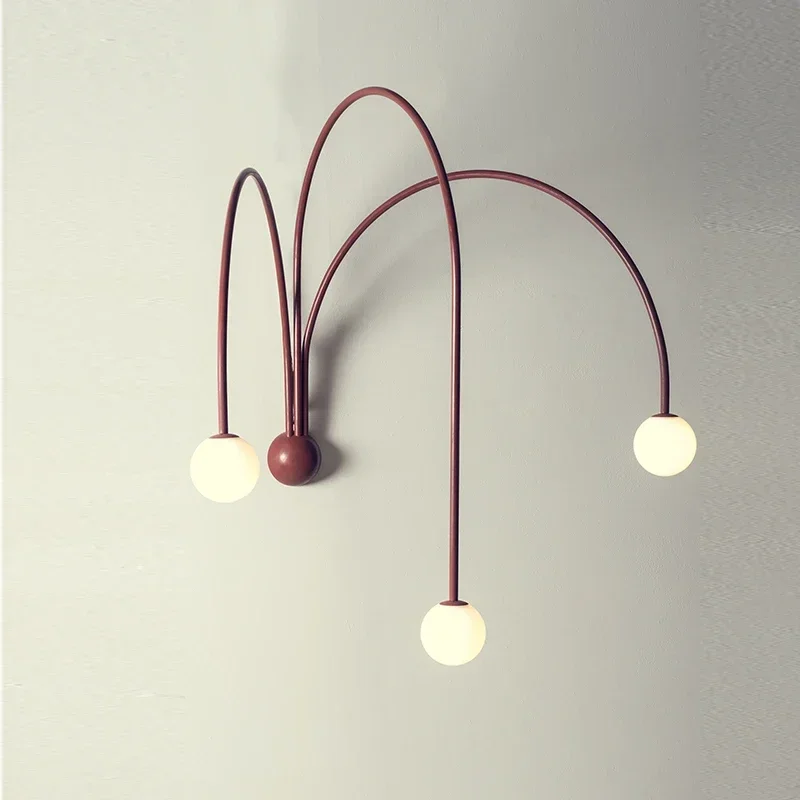 Italian LED Wall Light Living Room Bedside Table Restaurant Lamps for Room Light Iron Glass Wall Lamp Home Decorations Lustre