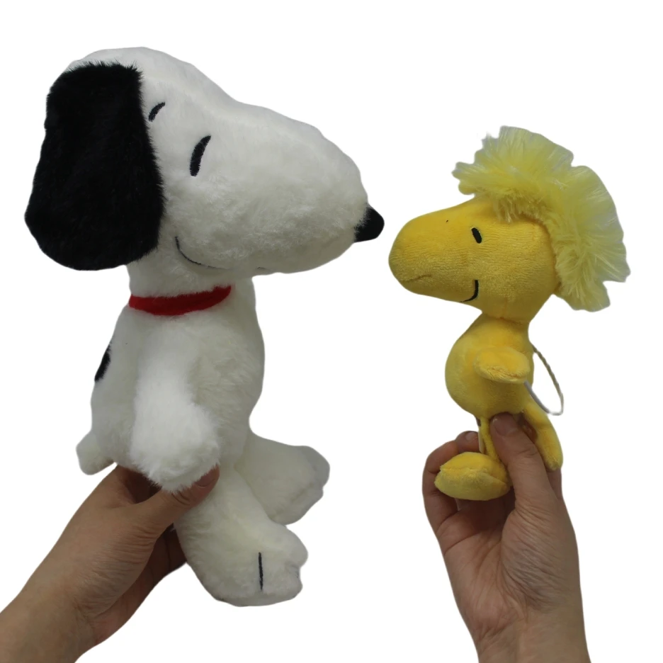 

2 шт. в партии арахис snoopy с милой птицей Woodstock, плюшевые мягкие игрушки, мягкие куклы для собак snoopy