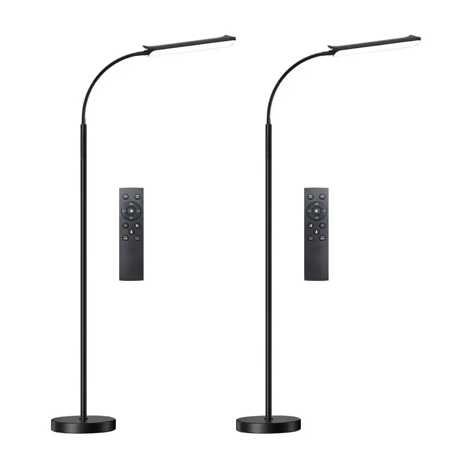 

Lamp 2 Pack, 18W 1800LM Bright LED Floor Lamp with 2 Remotes amp Works with Smart Plug, Dimmable Timing Eye Caring Standing Read