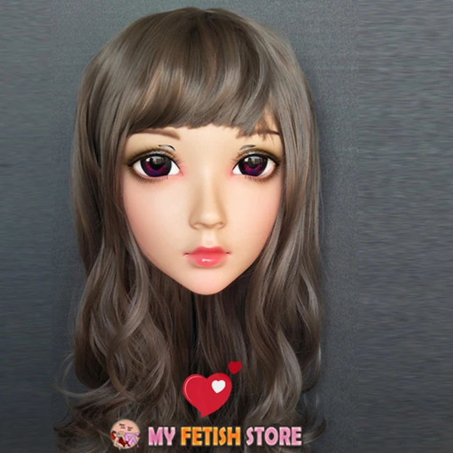 (Wei-03) Gurglelove femme douce fille résine demi-tête Kigurumi BJD masque Cosplay japonais Anime rôle Lolita masque Crossdress poupée