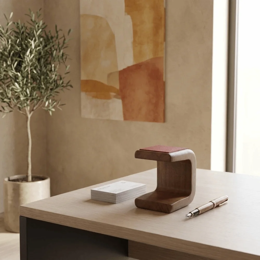 Wooden Watch Stand Gifts Table Top Ornament Jewelry Display Rack Simple with Leather Pad Watch Display Stand Countertop