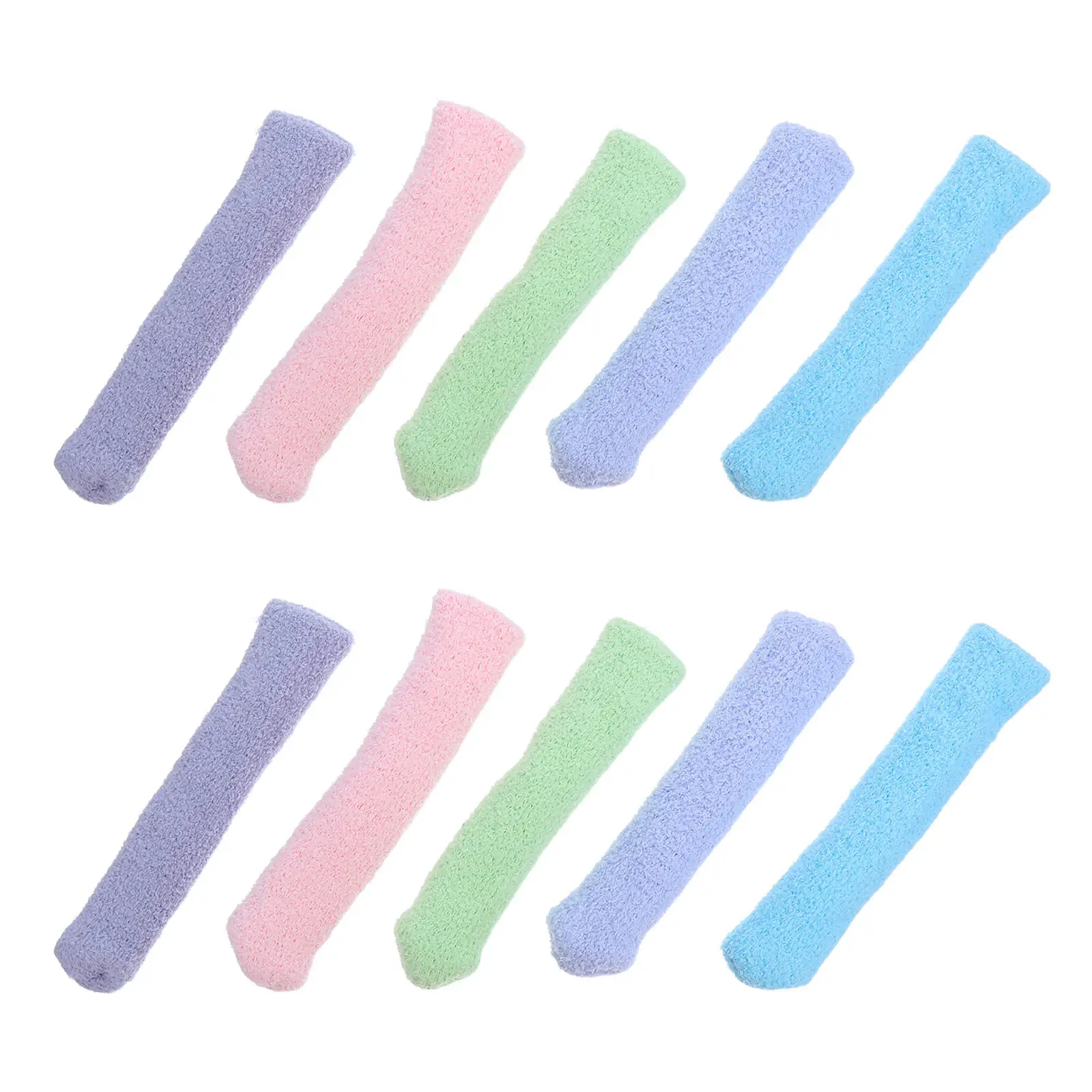 

10 шт. уютных флисовых чехлов для дверных ручек, теплые, с защитой от ударов, для зимних дверных ручек и ручек шкафов, современный декор, безопасность