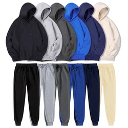 New 7 Color Men Women Hoodie Fashion Brand Sportswear Hoodie Sweatpants Autumn Winter Warm Hooded Trouser Sport Casual Sets