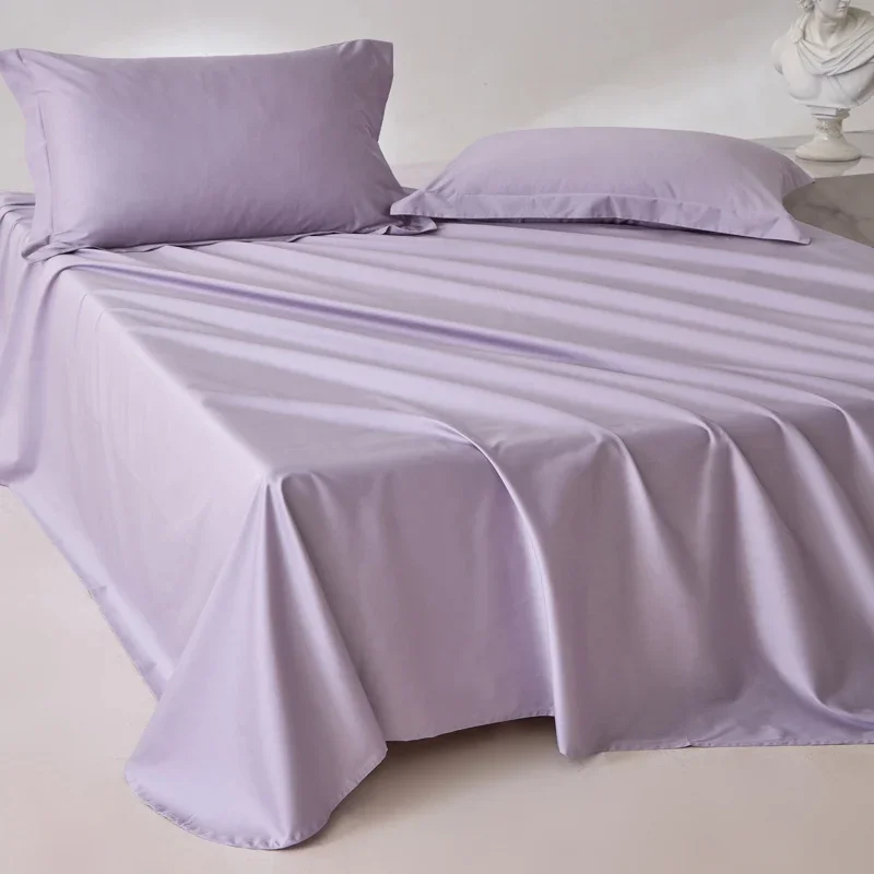 Organic 100% Egyptian Cotton Flat Sheet Solid Color Bed Sheets 800 Thread Count Bedding Sheet Bed Linen Single Queen King Size