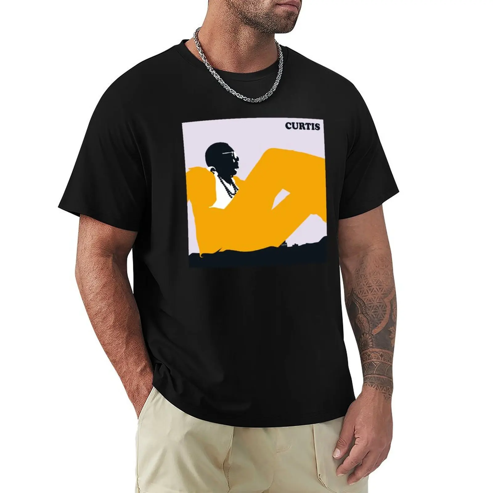 

CURTIS T-Shirt blue lock customs plus size tops shirts men