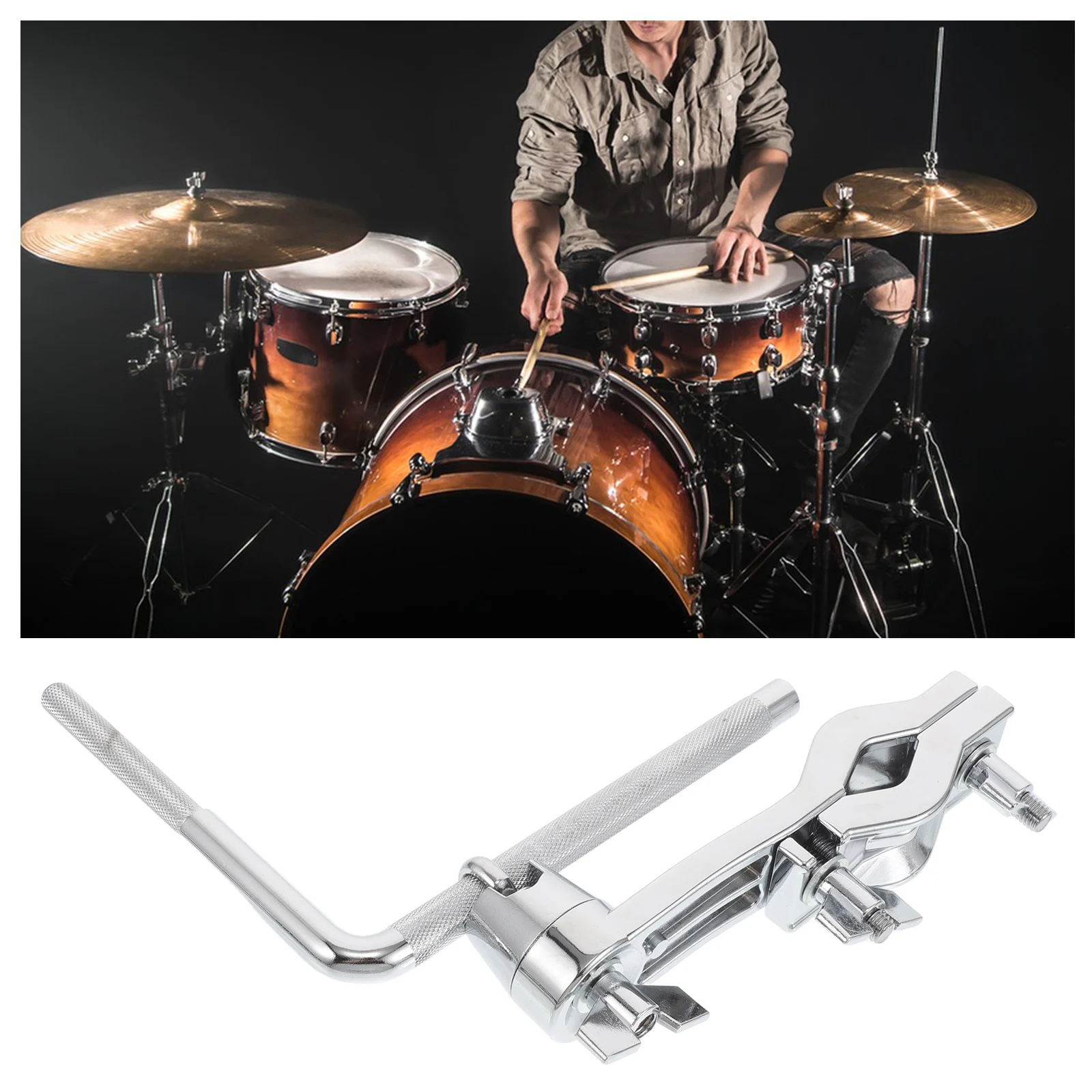 

Drum Stand Cowbell Mount Holder Accessory Accessories African Hoop Kit Bass Cymbal Extension Storage Rack
