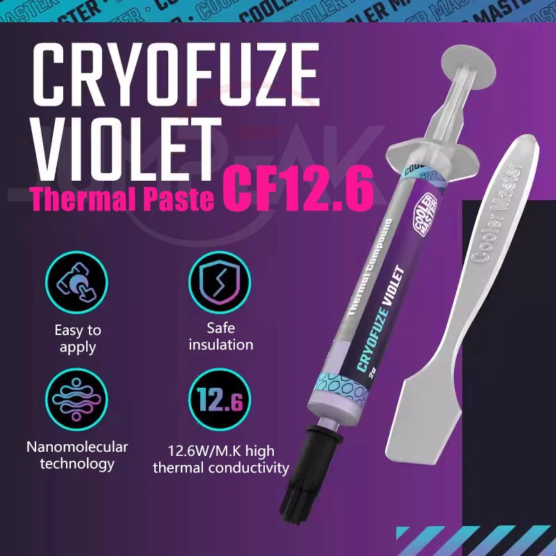 

Cooler Master Cryofuze Violet CF12.6 Термопаста Теплопроводность Компаунд Смазка Для Компьютера ПК Ноутбук CPU GPU Видеокарта