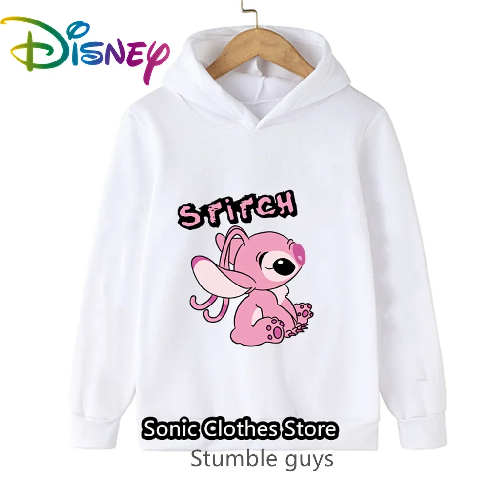 ستيتش ديزني للأطفال هوديي الخريف الفتيات أزياء فضفاضة عارضة أكتيفيوير 3-14Y