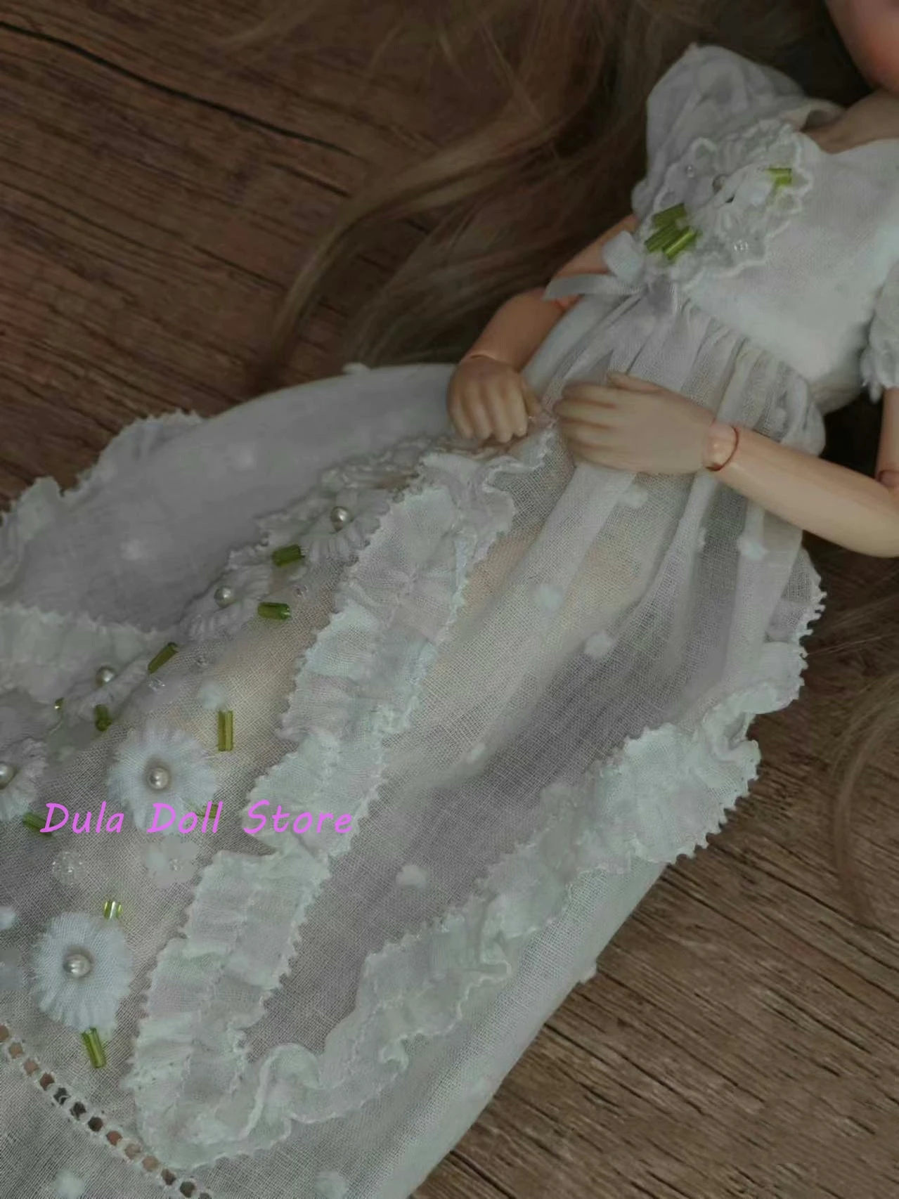 Dula Doll Clothes Dress Soft and waxy light florets skirt Blythe Qbaby ob24 ob22  Bjd Doll