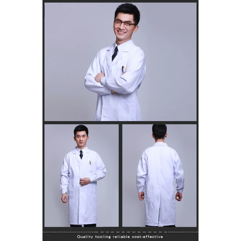 Worker Clothing Workwear Food Factory Uniforms Dust Proof Overalls Long-Sleeve Doctors White Coat Suit Dust Proof Porter Outfit