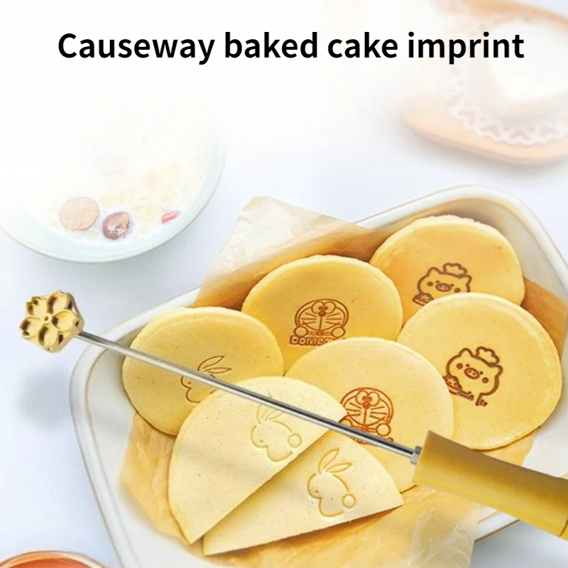 1PC Hot stamping of Mantou with gong burning mould Baking cake branding M5 hole 3cm burnt copper model imprint