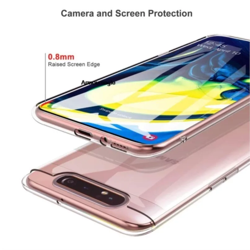 transparent silicone tpu case for samsung galaxy a80 a90 5g saver back cover 360 protective on for samsun a60 clear fundas image 3