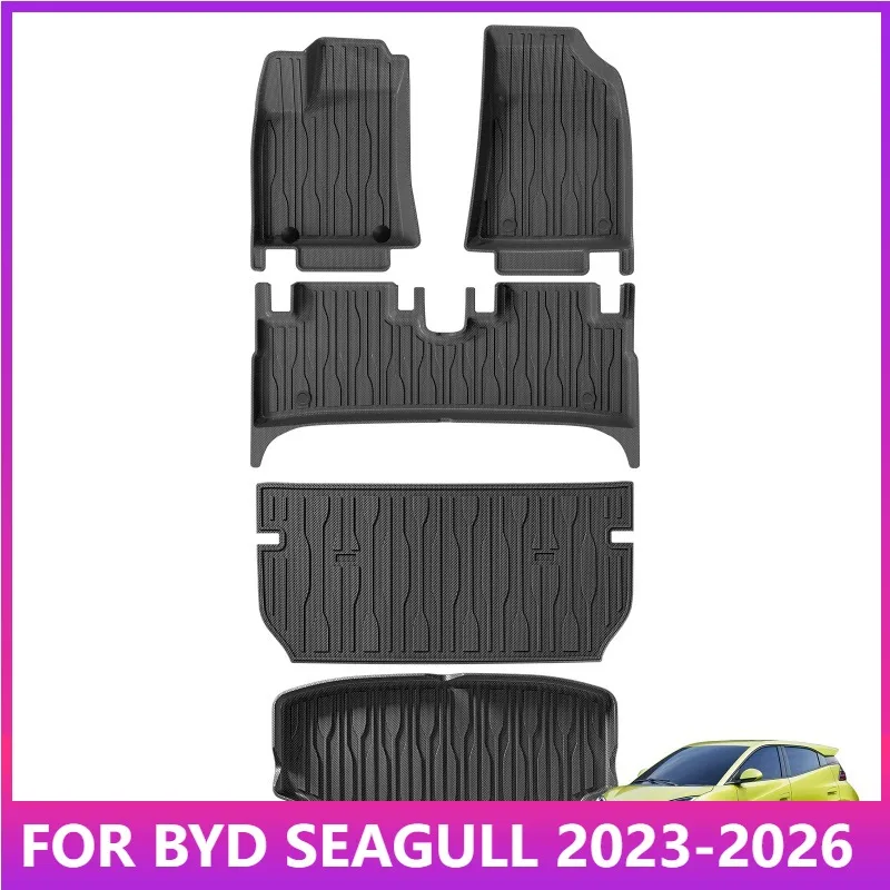 

Floor Mats for BYD SEAGULL/BYD Dolphin Mini 2023 2024 2025 2026 Car Floor Mats Cargo Liner Trunk Pad TPE 3D Foot Mat All Weather