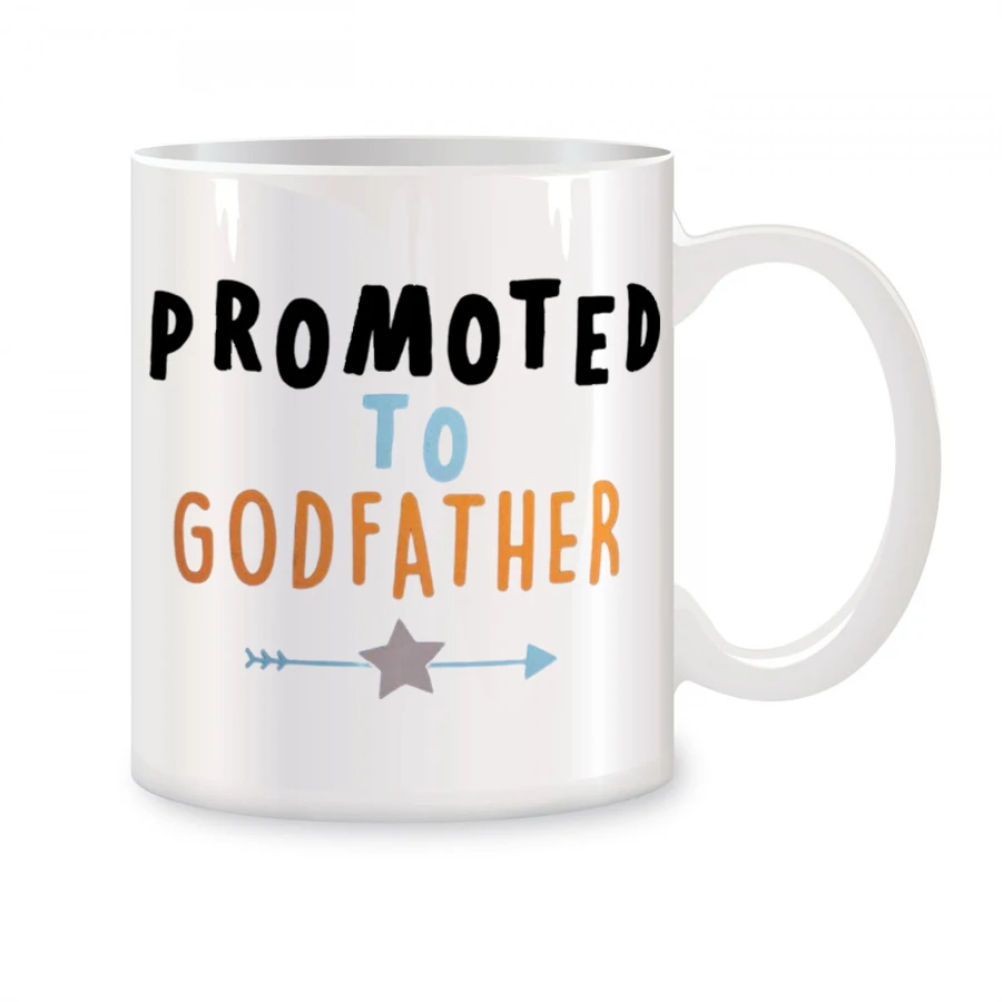 Promoted to Godfather Coffee Mug, Godfather Proposal Gift Birthday Novelty Coffee Ceramic Tea Cups White 11 oz