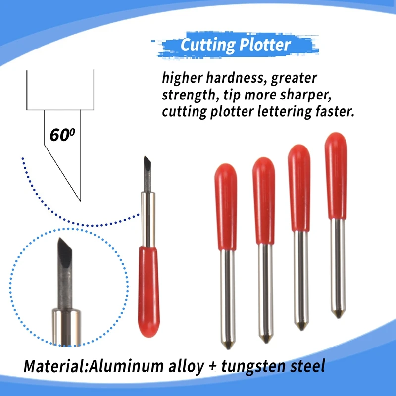 15 PCS 30/45/60 Degree Vinyl Cutter Carbide Blades With Blade Holder Blade Housing For Silhouette Cameo 3 Vinyl Cutting Machines