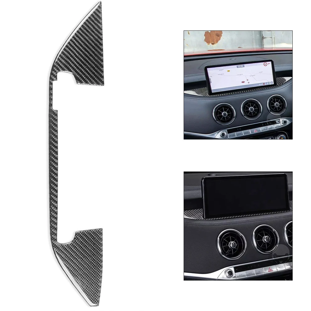 세련되고 스포티한 터치 탄소 섬유 대시보드 커버 8인치 네비게이션 커버 견고하고 긁힘 방지 향상된 외관