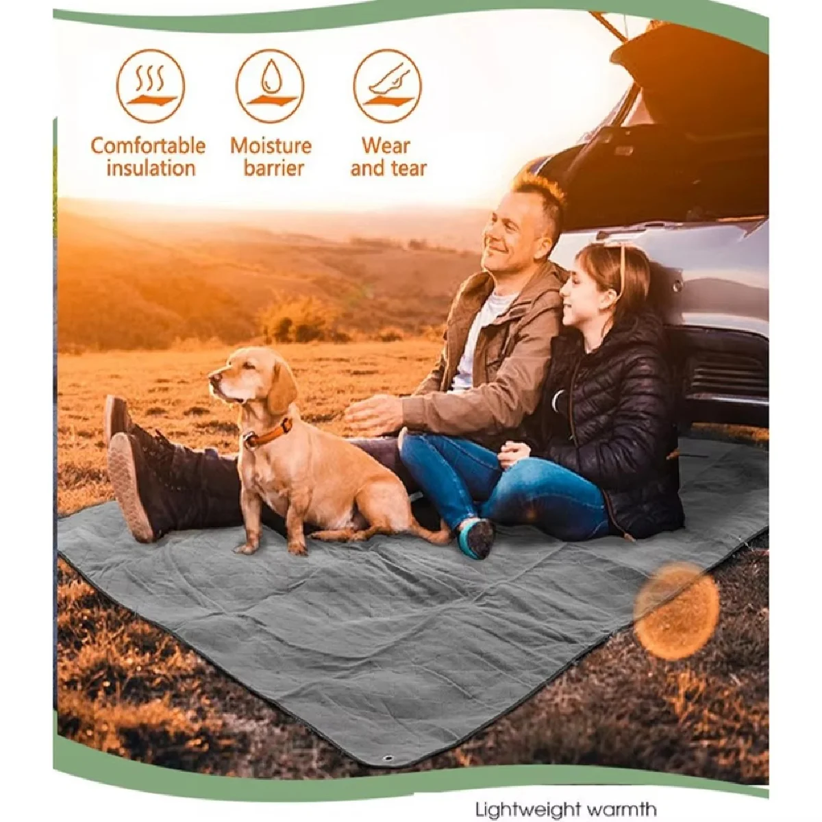 Camping Foldable Waterproof Picnic Blanket Outdoor Beach Wear Resistant Moisture Proof Mat Indoor Thicken Soft Keep Warm
