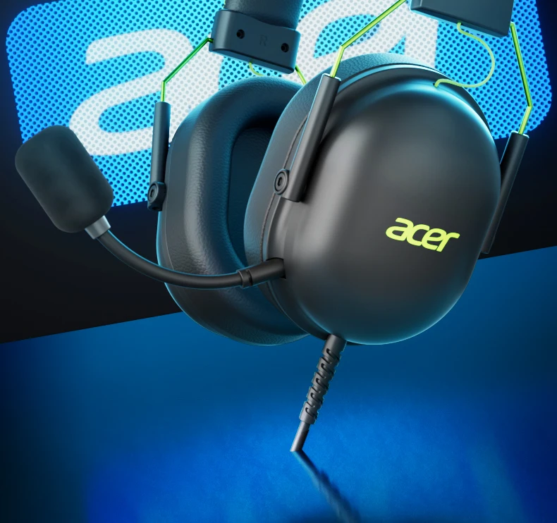 2025 Acer-Kopfhörer OHW200 7.1 Surround Sound Kabelgebundenes USB-Gaming-Headset mit Mikrofon-Geräuschunterdrückung – Gamer für PC, Laptop – Detail 2