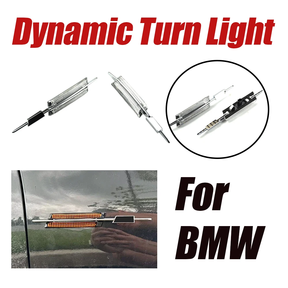 

2Pcs LED Dynamic Amber Turn Signal Sequential Indicator Light Fit For BMW 3Series E90 2006-2010 BMW sedan 4D