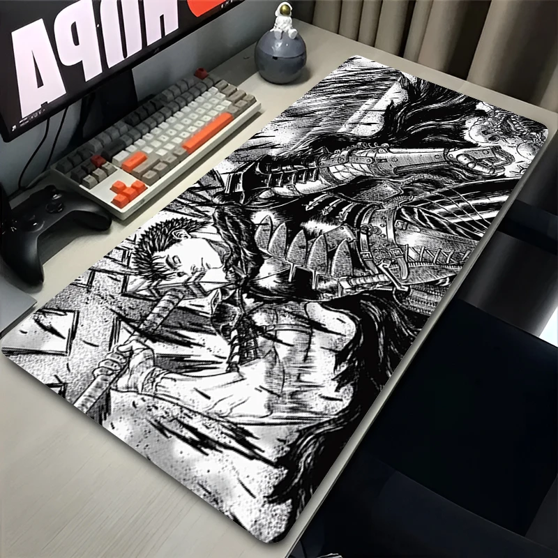 Berserk Mouse pad large gamer keyboard pad non-slip laptop desk pad computer accessories PC carpet Anime Game Mousepad XXL XXXL