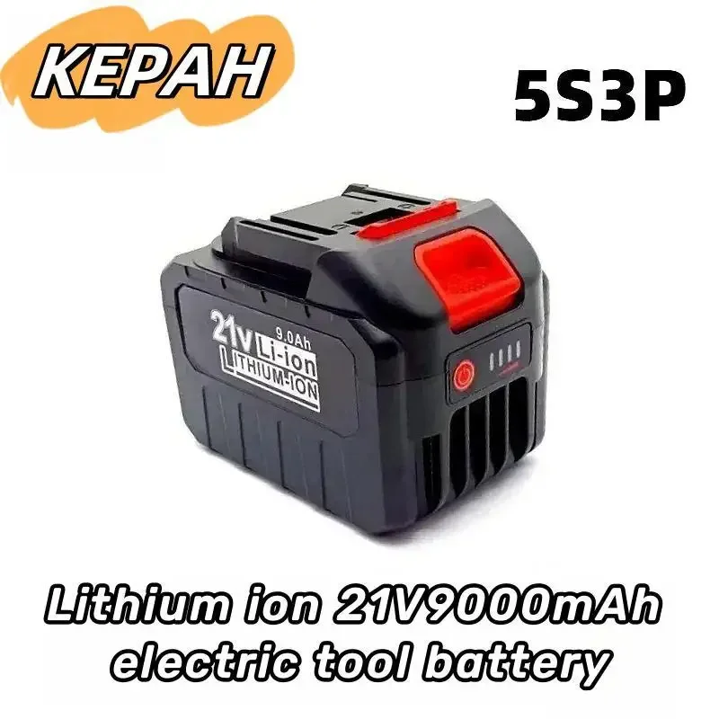 New 21V 18650 Lithium Battery Rechargeable 9000mAh Batteries High-current High Discharge 21 Volt Replace Battery For Screwdriver