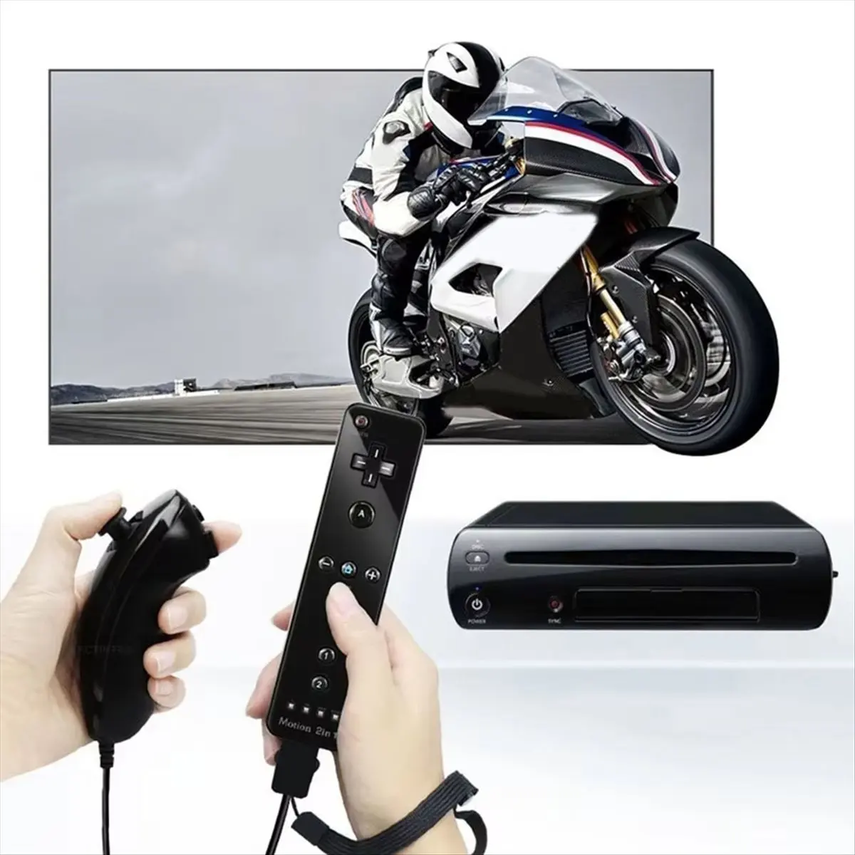 Top Sale Bluetooth Gamepad for / U Console Wireless Remote Controller with Motion Plus, Nunchuck, and Wrist Strap A