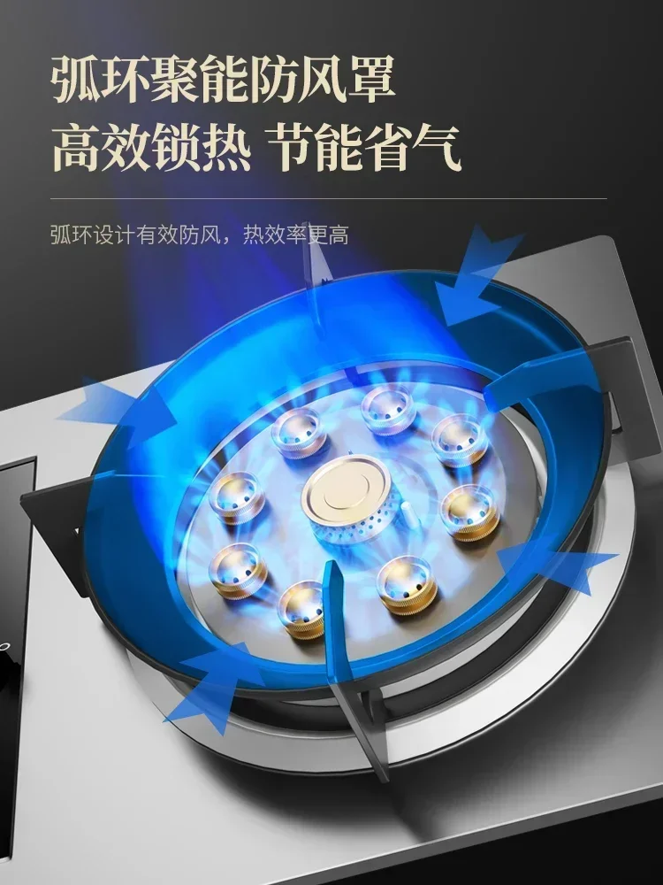 موقد منزلي واحد لسطح المكتب، متوافق مع الغاز المسال والغاز الطبيعي، تصميم شرس موفر للطاقة