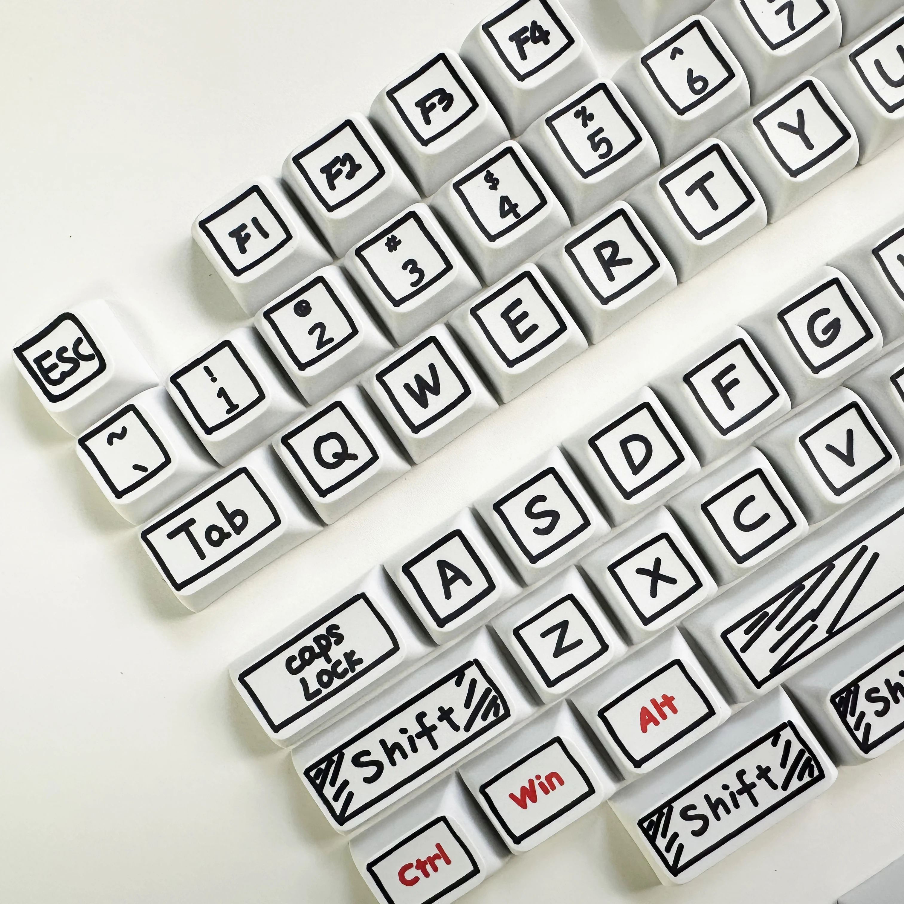 125 Keys XDA Profile Graffiti Theme Keycap PBT Dye Sublimation Customized DIY Keycaps for Gaming Mechanical Keyboard MX Switches