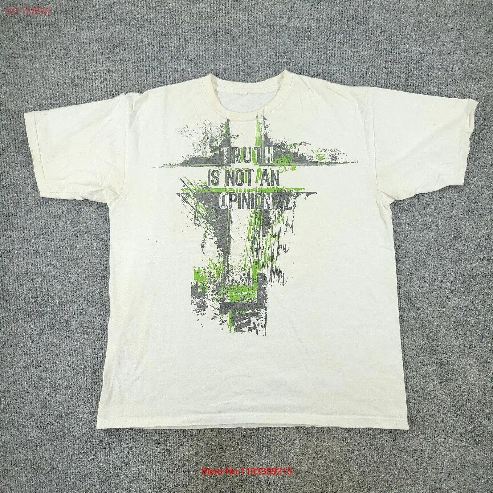 Рубашка не из этого мира Мужская, размер XL, белая надпись NOTW, правда-это не мнение, короткий рукав