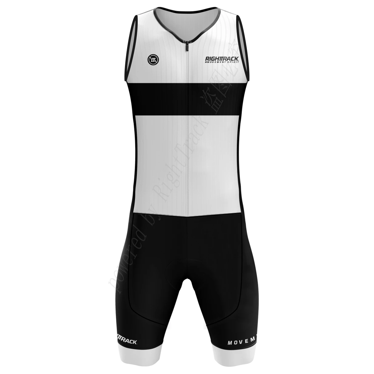 Pro Triathlon Trisuit Men‘s Sleeveless Training Clothing Colorful Skinsuit RIGHTTRACK Swimming Cycling Running Skating Apparel