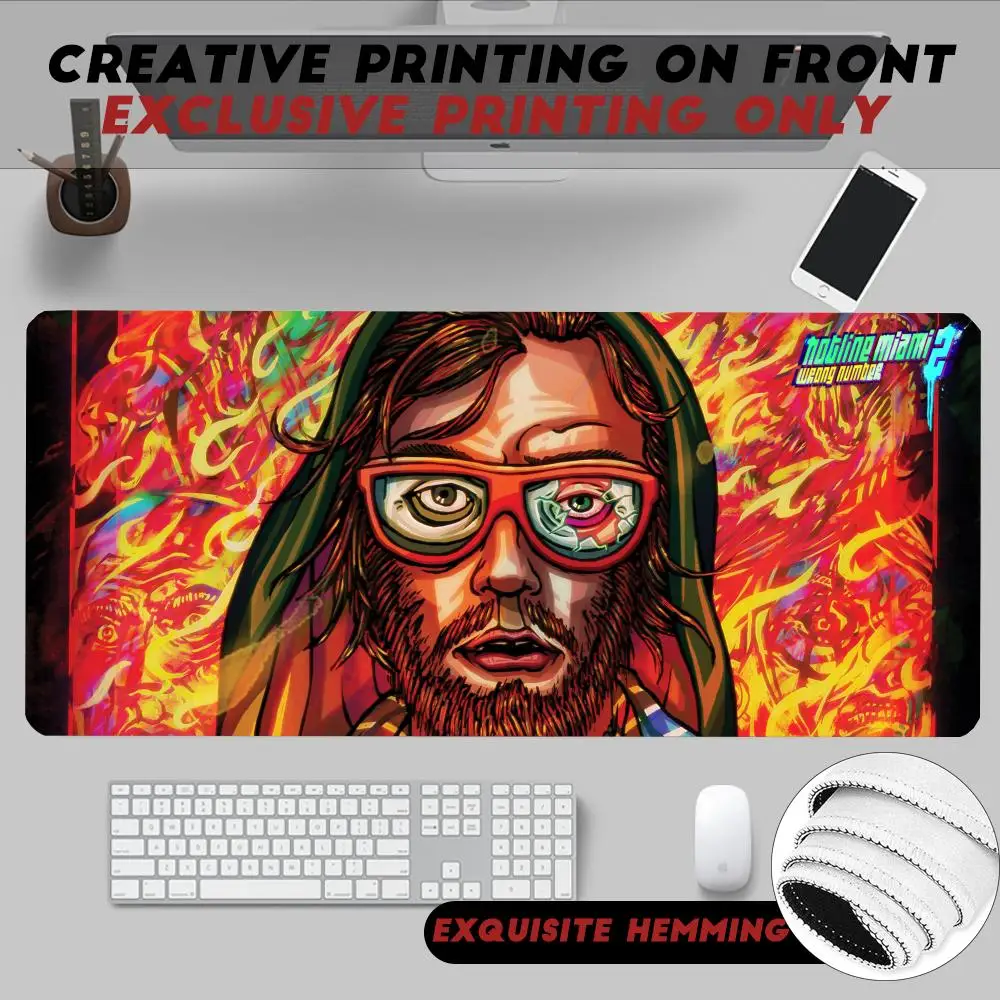 

Shooting Video Game Mouse Pad Non-Slip Rubber Edge locking mousepads Hotline Miami Game play mats for notebook PC computer