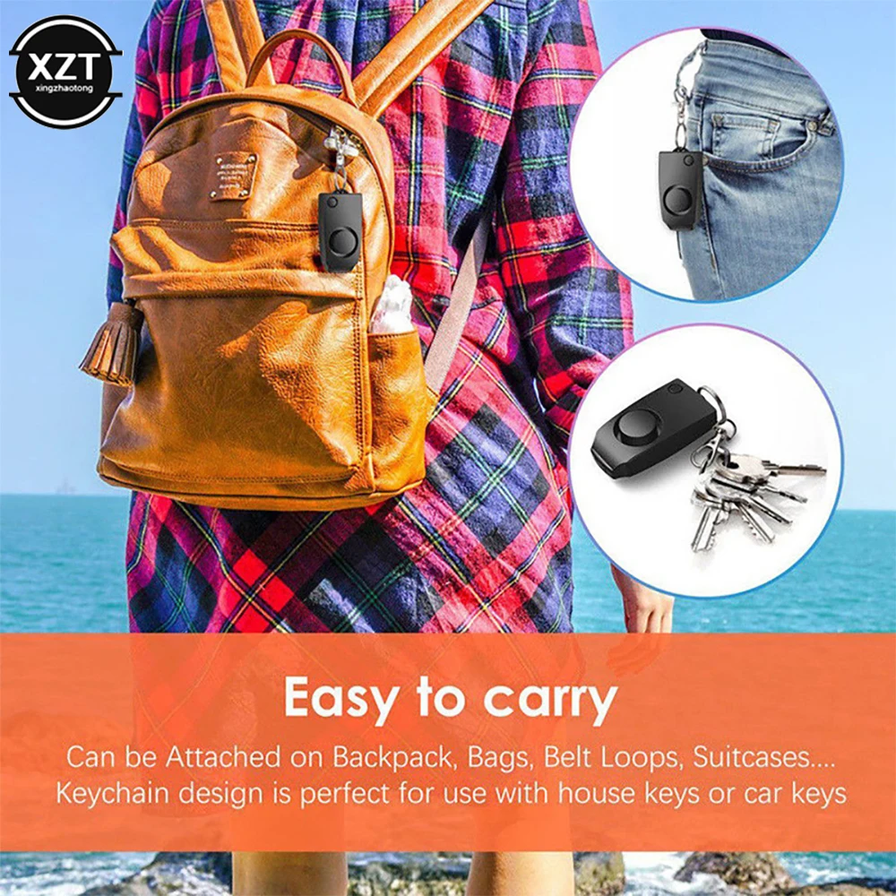 1pcs Self Defense Alarm Anti-wolf Personal Safety Emergency Alarm Girl Women Security Protect Alert Scream Loud Keychain