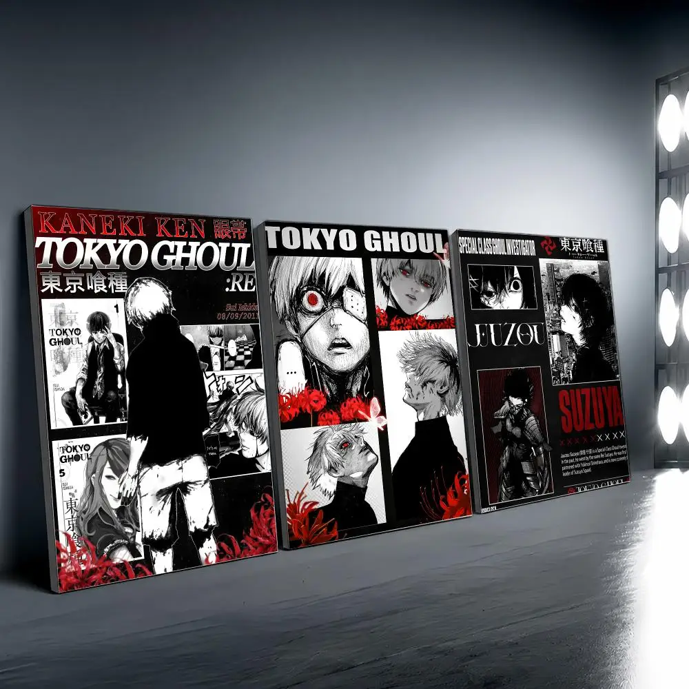 Anime T-tokyo Ghoul Poster Poster Vintage Wall Art Aesthetic Room Decor Print Living Room Bedroom Home Decoration