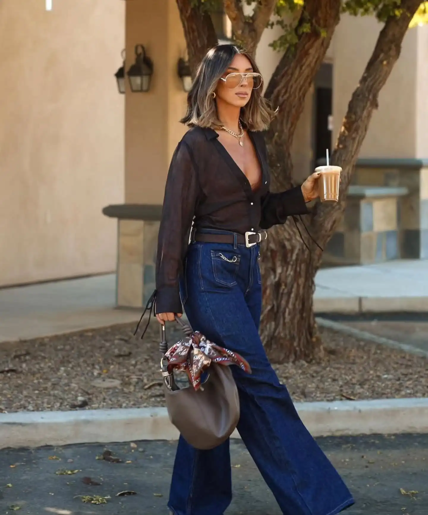 HH, moda de otoño para mujer, camisa translúcida decorativa con lazo, camisa informal ajustada de manga larga con un solo pecho para mujer, elegante y Sexy