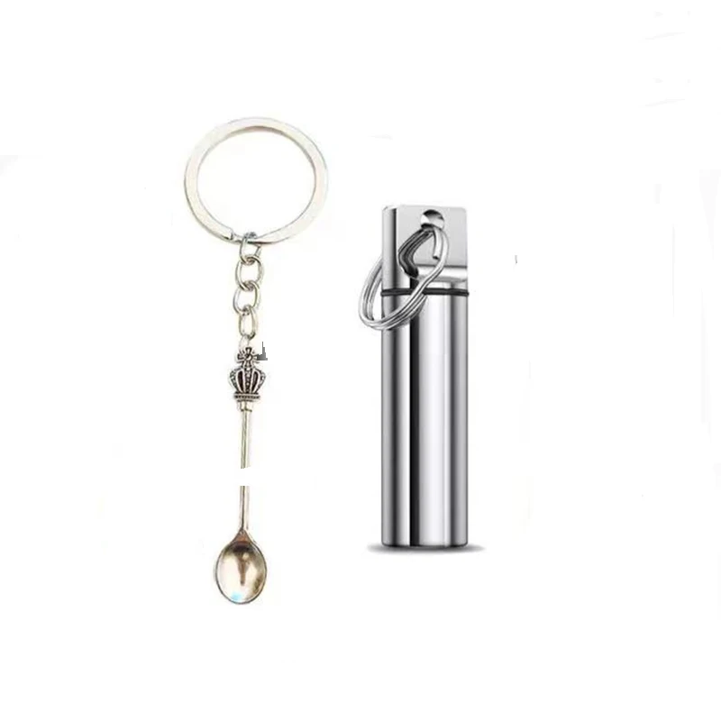 Aluminum Pill Box, Metal Waterproof Daily Keychain Pill Box Pocket Small Pill Case Container Pill Box Keyring Bottle With Snuff