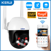 KERUI Tuya APP Outdoor IP WIFI Camera Security IPTZ ntelligent Auto- Tracking Tuya Cloud Storage CCTV Surveillance Camera 5MP