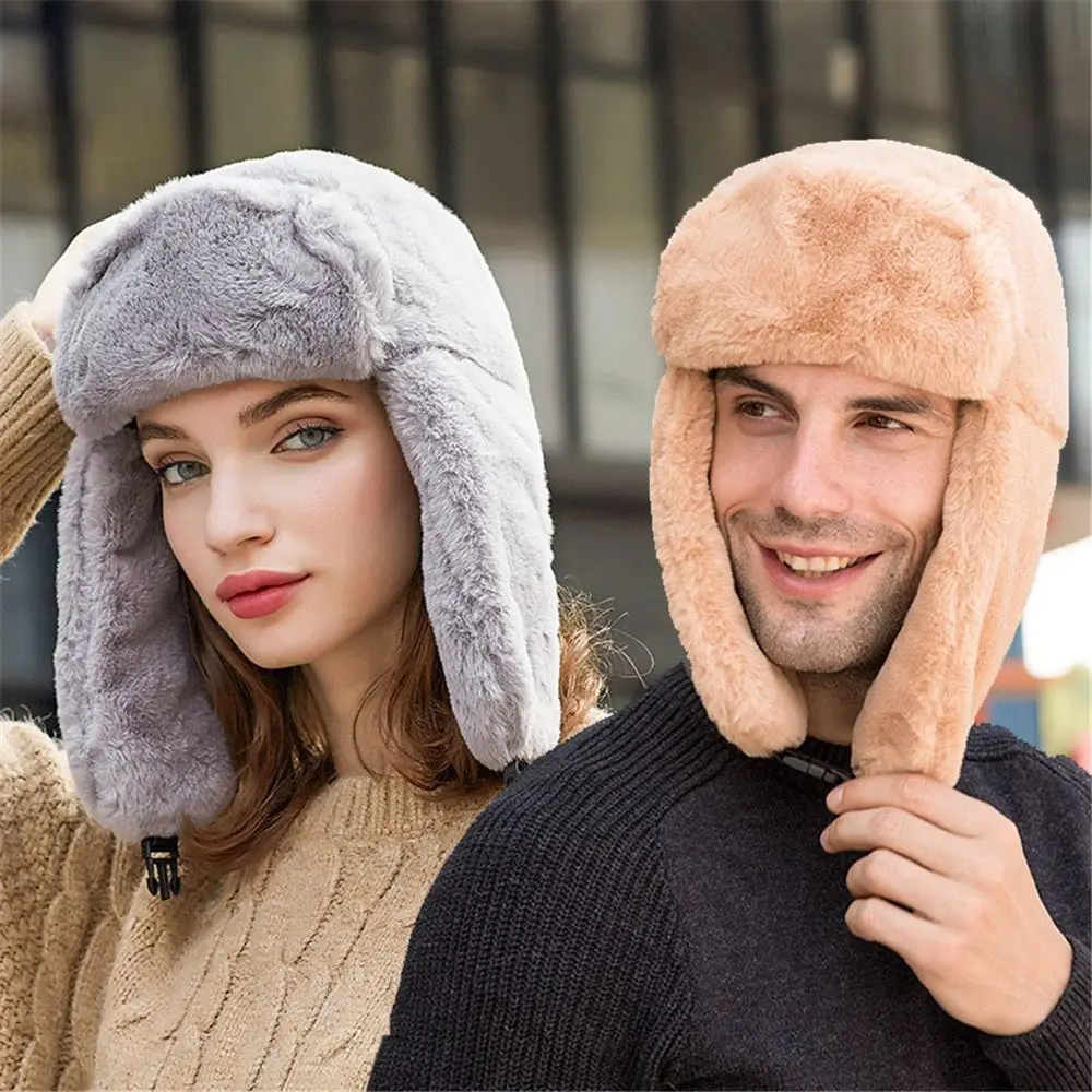 الدافئة سميكة إيرفلاب بونيه الشتاء قبعة منفذها قبعة الروسية Ushanka قبعات الثلوج
