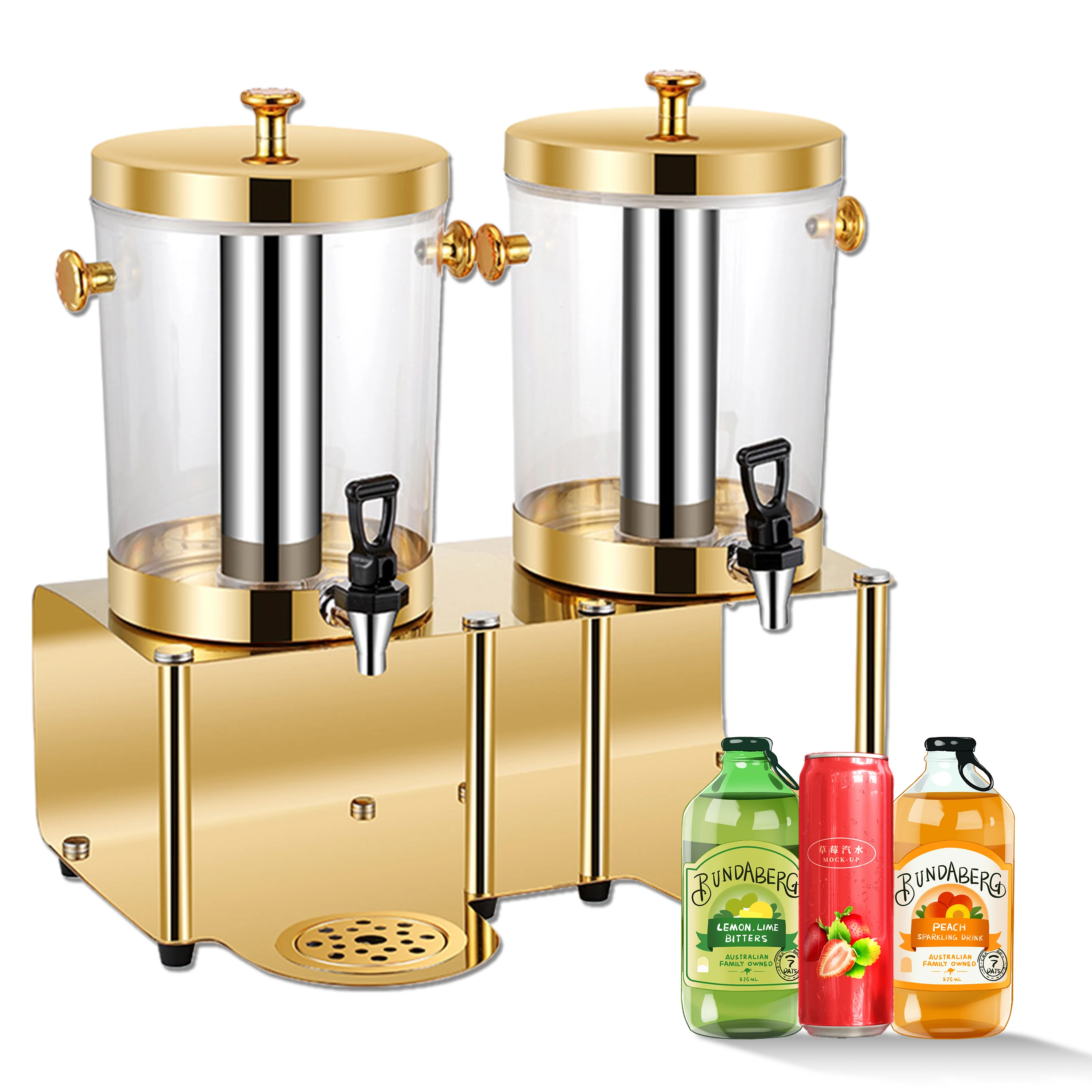 forYITIAN New Design 16L Gold Juice Dispensers Drink Dispenser Milk Coffee Soda Beverage Beer Dispenser For Cafeteria