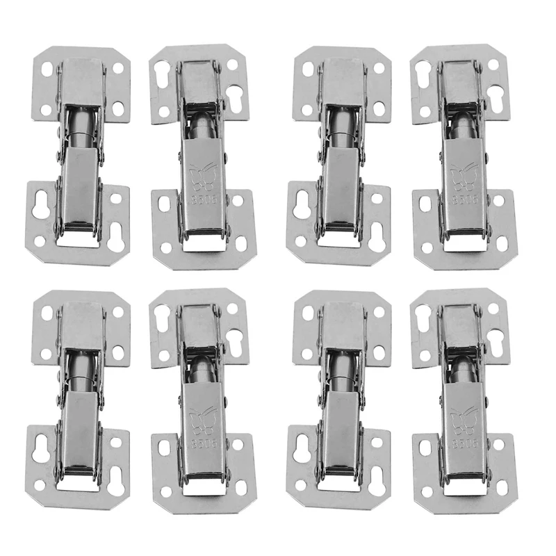 

8Pcs Soft Close Kitchen Cupboard Cabinet Wardrobe 90Degree Door Hinges & Screws