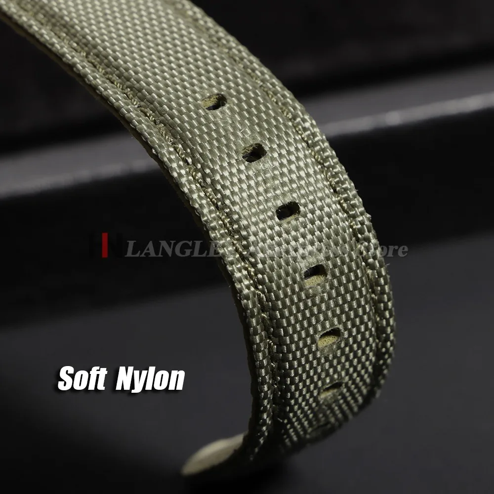 Tali Jam Tangan Kain Layar 20Mm 22Mm untuk Omega untuk Seiko Bisnis Nilon Gesper Kupu-kupu Tahan Air Pria Wanita Rilis Cepat Gelang Jam