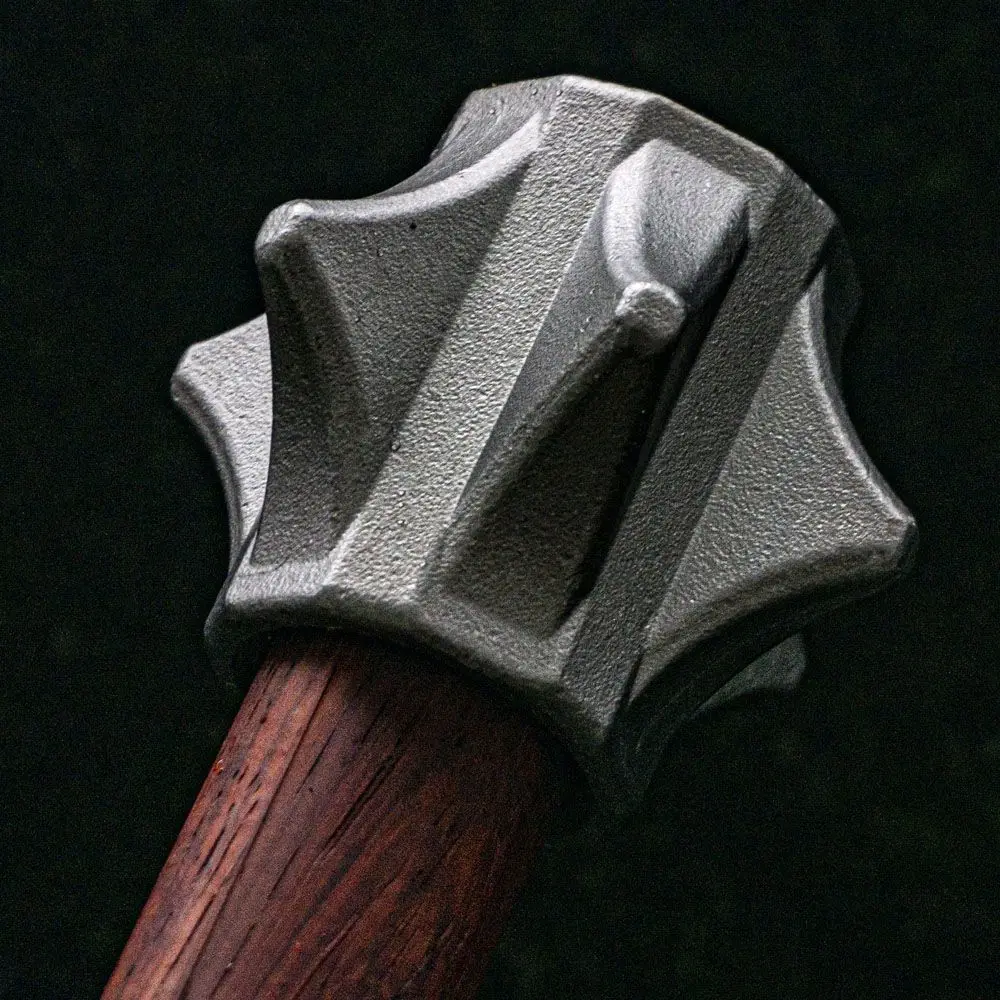 60cm-handmade-retro-outdoor-portable-edc-stainless-steel-bone-bud-page-hammer-solid-wood-handle-car-window-breaking-tool