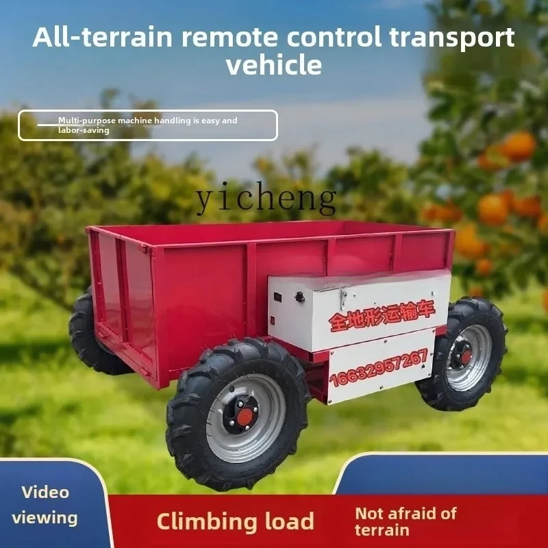 O3-agricultural transporter new remote control electric creeper four-wheel drive transporter